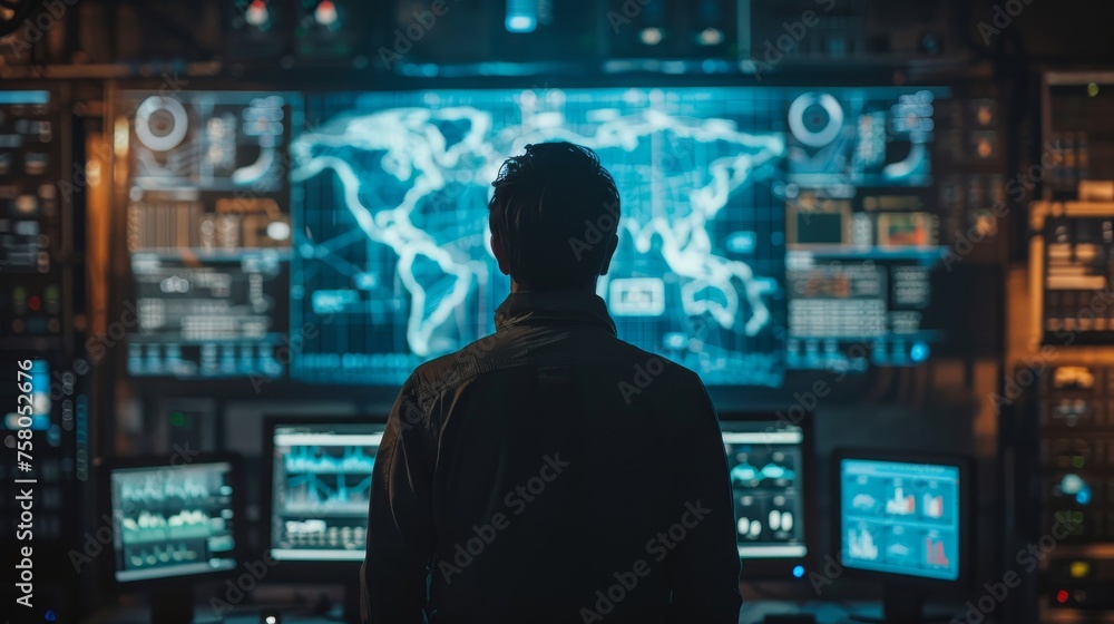 An engineer is analyzing data in the technology industry An engineer is analyzing data in the technology industry