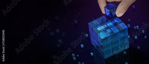 Business analytics conceptBusiness, Technology, Internet and network concept. 3d illustration photo