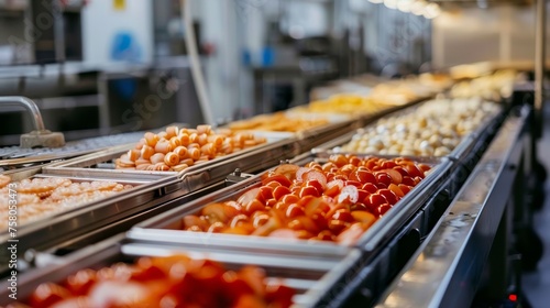  Automation of Fresh food processing line conveyor belt in industry