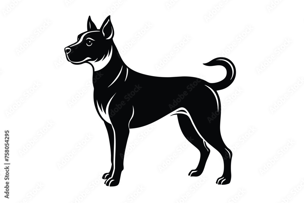 dog vector silhouette illustrator design 8.eps