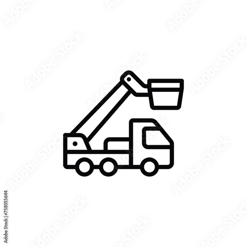 cherry picker icon vector