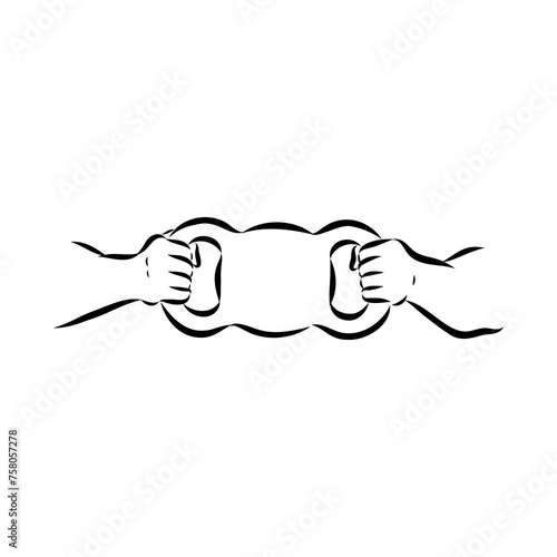 Kettlebell vector sketch icon isolated on background. Hand drawn Kettlebell icon.