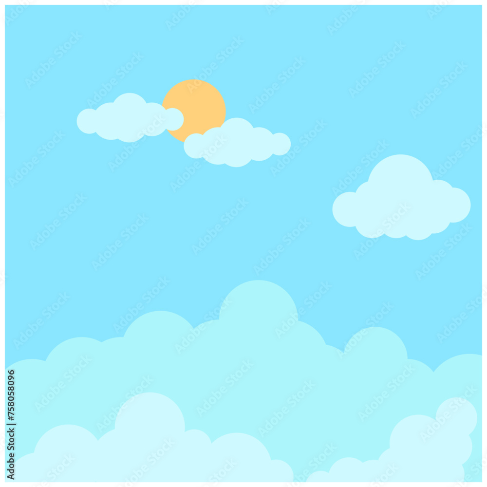 Flat Sky Illustration Flat Sky Illustration