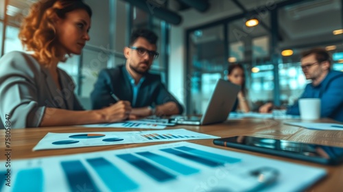 A strategic planning session in a corporate boardroom