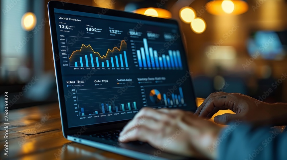 An analytics dashboard tracking the success of various content marketing initiatives An analytics dashboard tracking the success of various content marketing initiatives