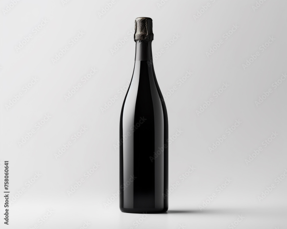 mockup of a bottle of champagne mockup of a bottle of champagne