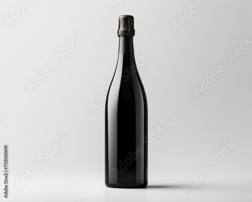 mockup of a bottle of champagne