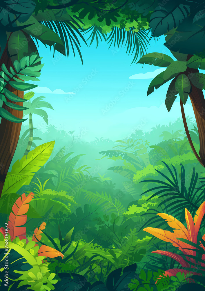 Illustration of Background Jungle