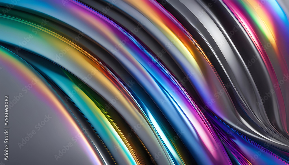 Abstract background from a rainbow flow of liquid metal on a gray background, wallpaper for design, refraction of colors and highlights, fantasy mysticism, Abstract background from a rainbow flow of liquid metal on a gray background, wallpaper for design, refraction of colors and highlights, fantasy mysticism,