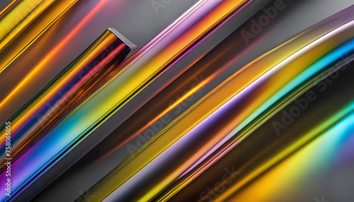 Abstract background from a rainbow flow of liquid metal  background for design 