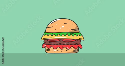 Image of hamburger icon on green black background