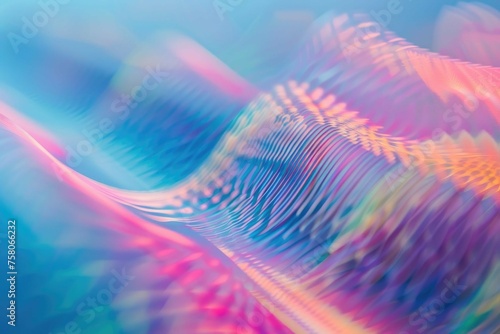 Prismatic digital waveforms on a minimalist background photo