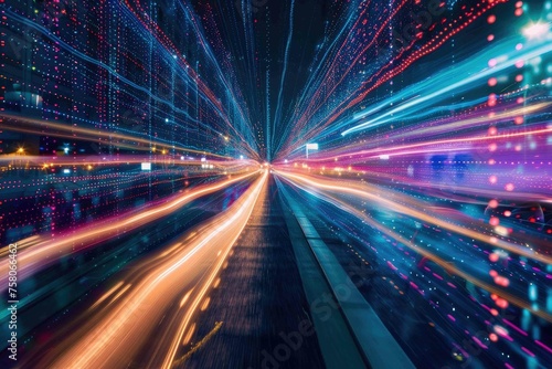 Ultra-modern digital streaks in a high-speed motion blur