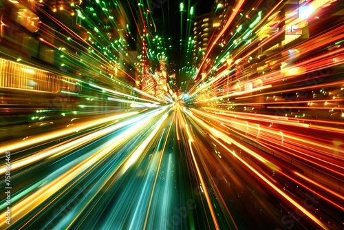 Ultra-modern digital streaks in a high-speed motion blur