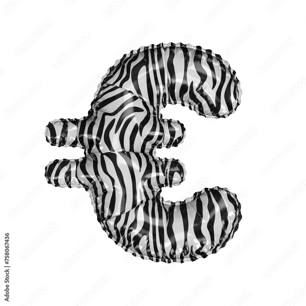 3D zebra animal pattern helium balloon 3D zebra animal pattern helium balloon