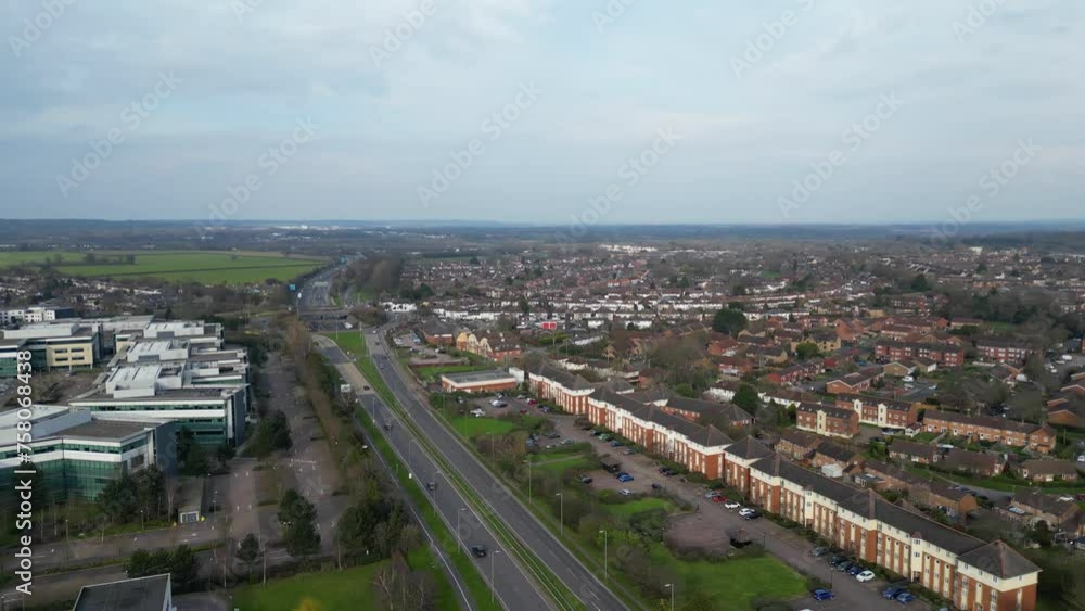 Central Hatfield City and Downtown of Hertfordshire, England, United Kingdom. Central Hatfield City and Downtown of Hertfordshire, England, United Kingdom.