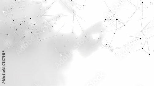 White background with grey digital lines and dots  low poly design depicting digital network connections in a minimalistic style