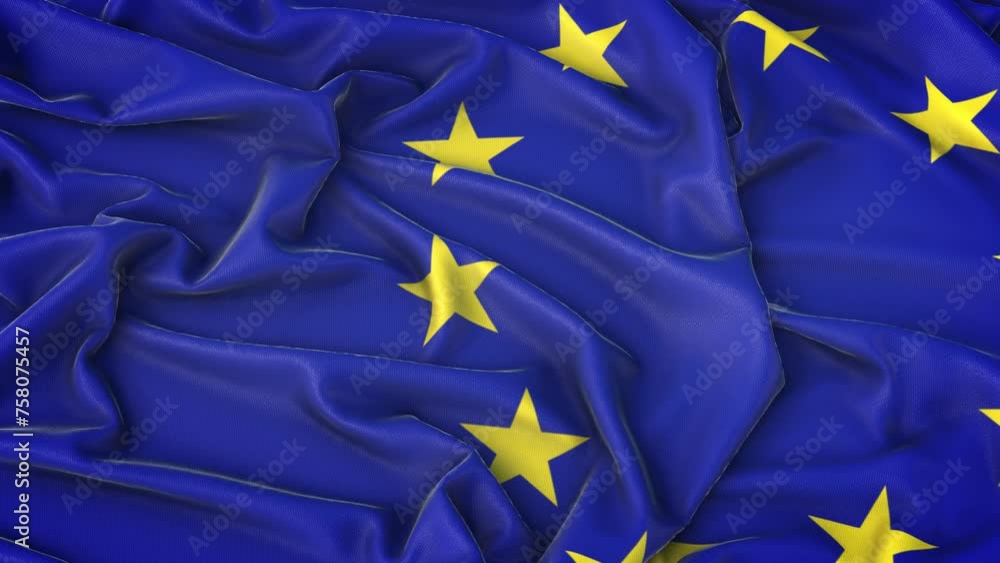 European Union Flag Zoom in Very Realistic European Union Flag Zoom in Very Realistic