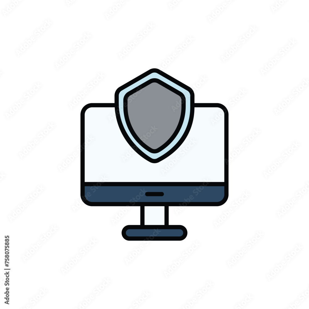 Antivirus icon design with white background stock illustration