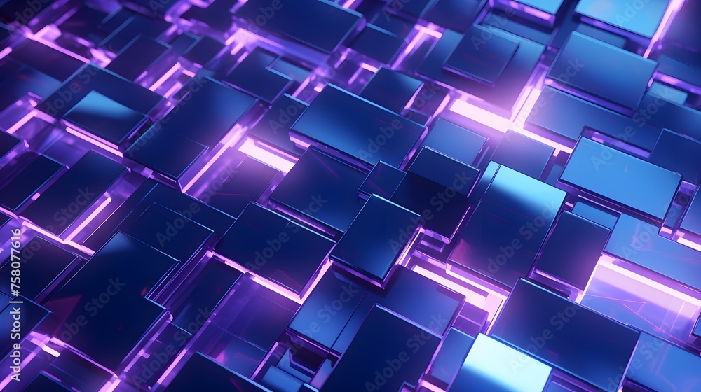 3d rendering of purple and blue abstract geometric background. Scene for advertising, technology, showcase, banner, game, sport, cosmetic, business, metaverse. Sci-Fi Illustration. Product display 3d rendering of purple and blue abstract geometric background. Scene for advertising, technology, showcase, banner, game, sport, cosmetic, business, metaverse. Sci-Fi Illustration. Product display