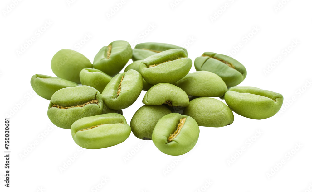 Green Coffee Beans Isolated on Transparent Background.
Green Coffee Beans Isolated on Transparent Background.