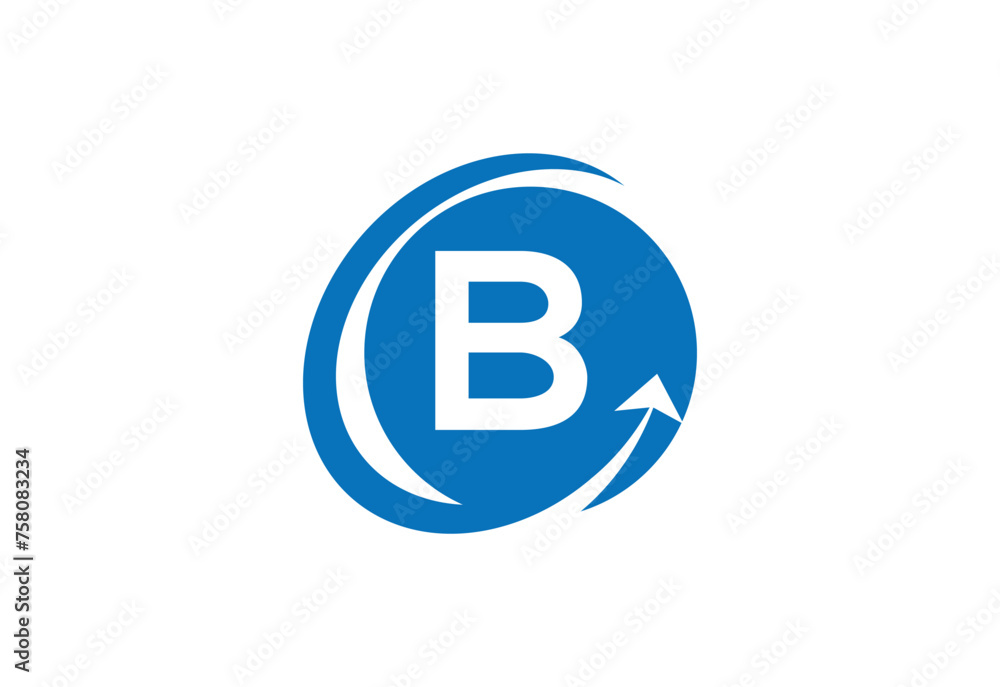 financial with latter B logo design vector template. financial with latter B logo design vector template.