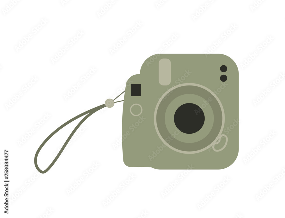 Hand drawn camera vector illustration in color for design and icon. Isolated.