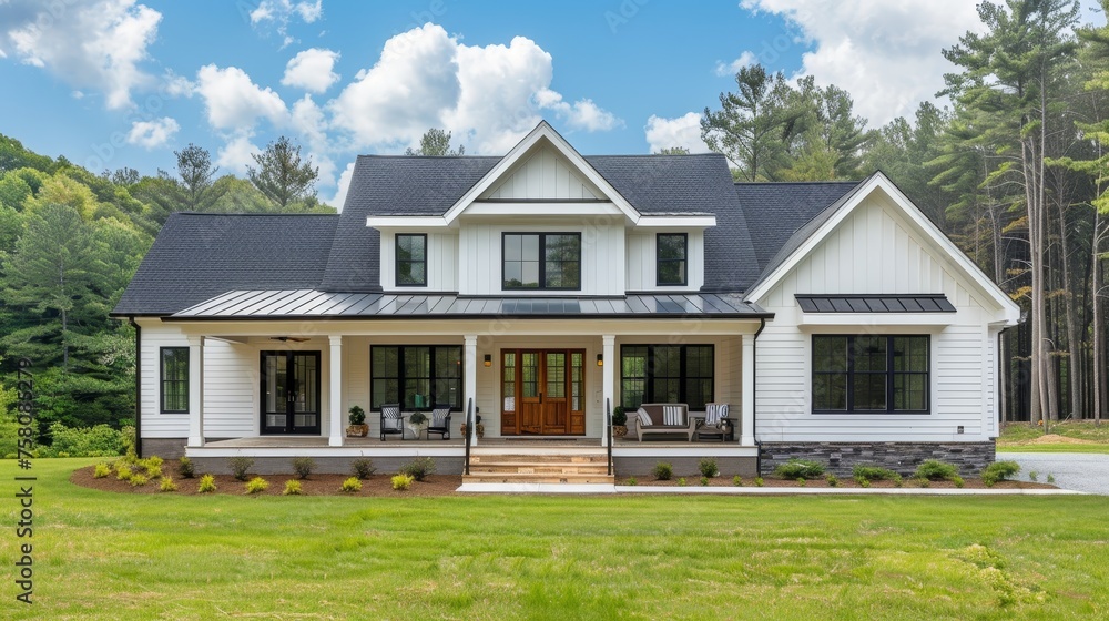 New luxury home with large porch New luxury home with large porch