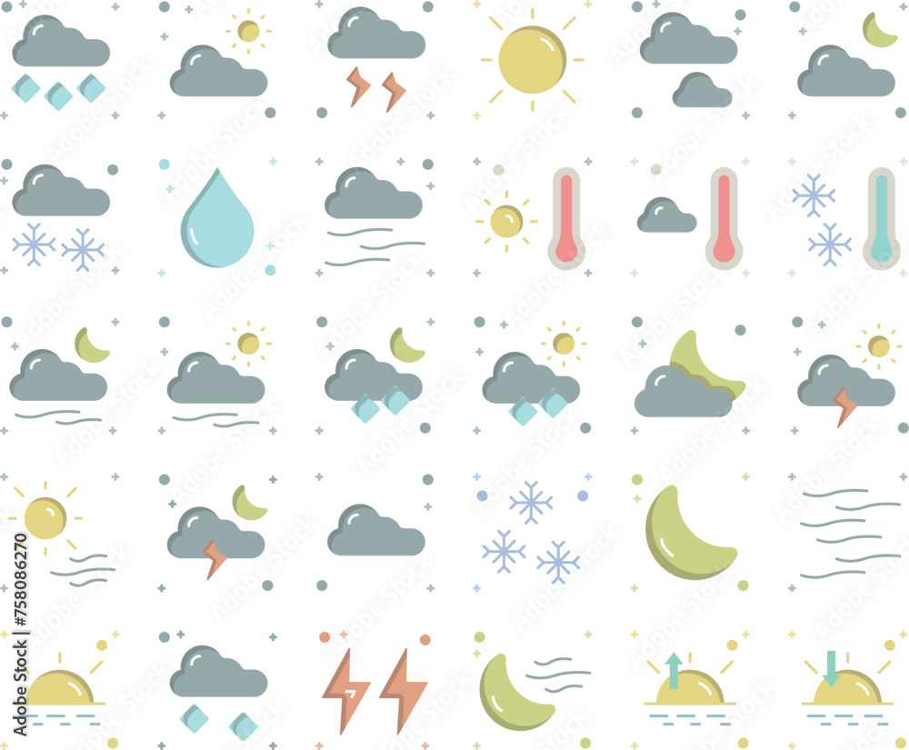 Weather icon set Weather icon set
