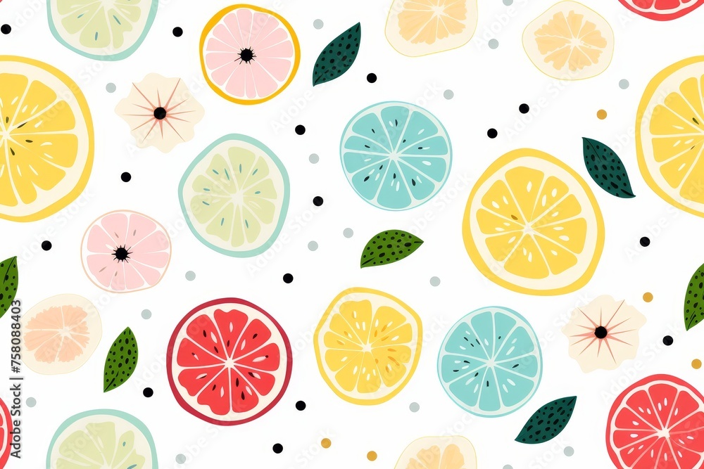 Pastel Fruit Seamless Pattern