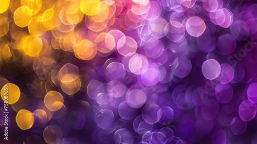 bokeh neural pattern, in yellow and violet colors © Thuch