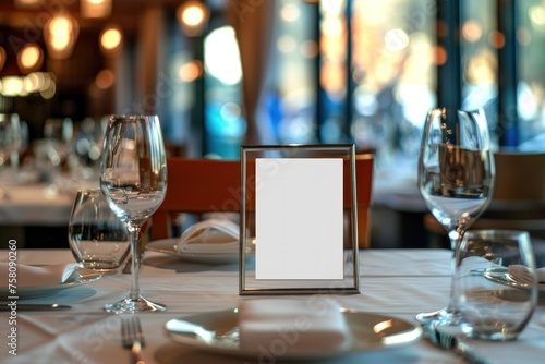 Create a Memorable Dining Experience with an Elegant Stand Mockup Menu Frame Tent Card