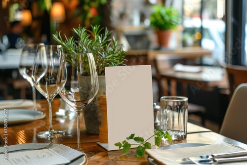Create a Memorable Dining Experience with an Elegant Stand Mockup Menu Frame Tent Card