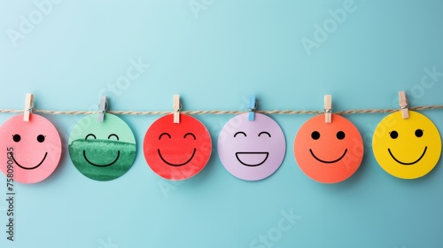 Colorful social media communication background with an abundance of cheerful emoticons