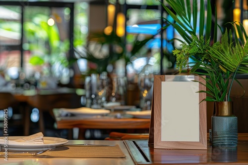 Create a Memorable Dining Experience with an Elegant Stand Mockup Menu Frame Tent Card