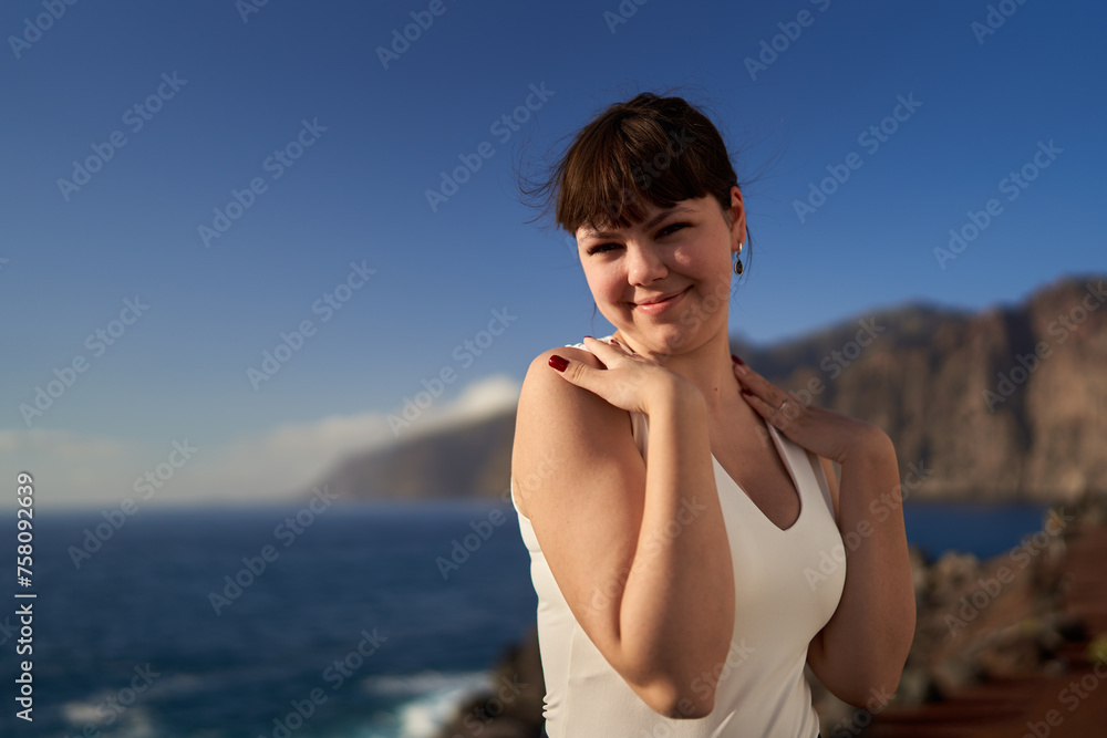 Beautiful woman on the shores of Tenerife Beautiful woman on the shores of Tenerife