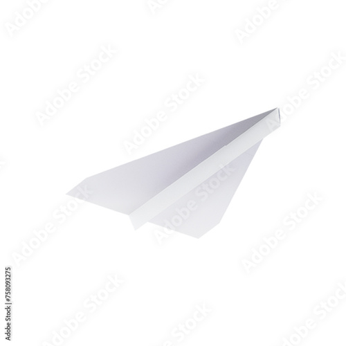 A cute 3D concept of shapes paper airline isolated on plain background   fit for your design element.