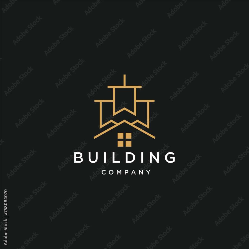 Obraz premium Modern Home logo design vector
