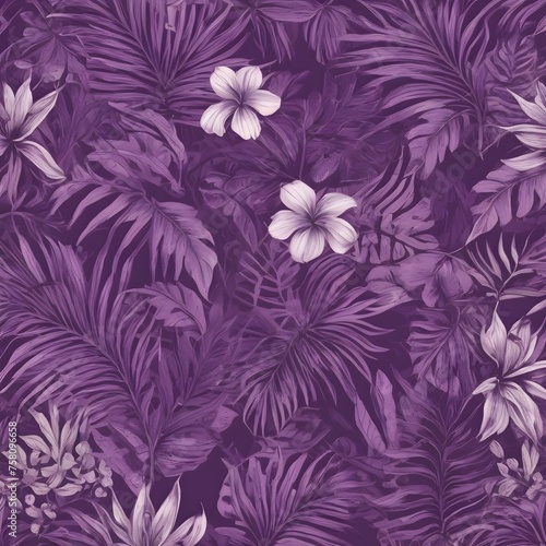 Purple background with Leaves