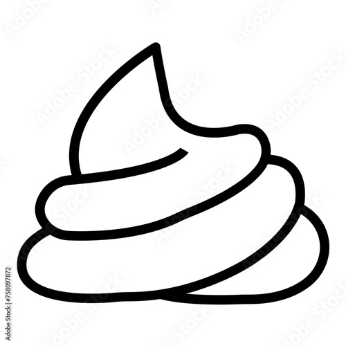 Vector Design Whipped Cream Icon Style