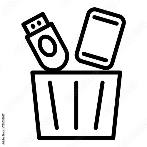 Vector Design Electronic Waste Icon Style