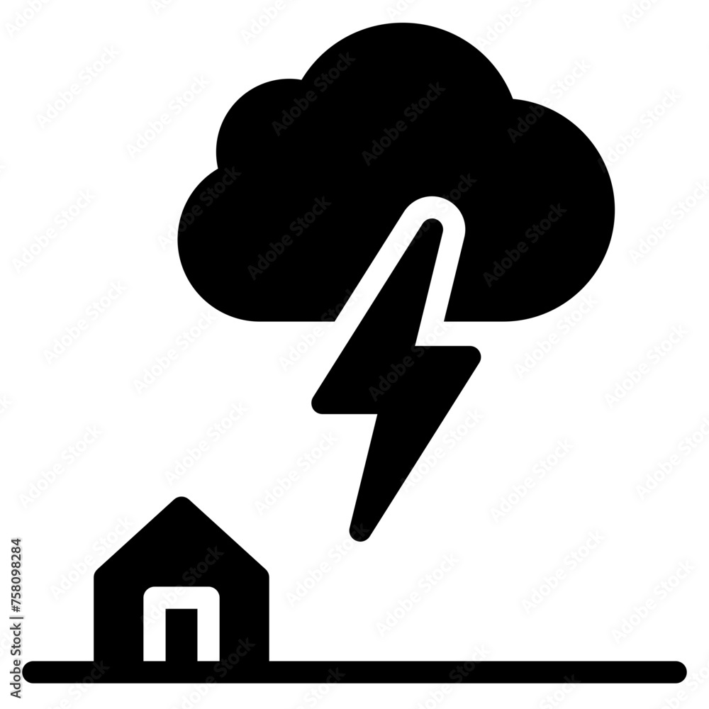 House Struck by Lightning Icon House Struck by Lightning Icon