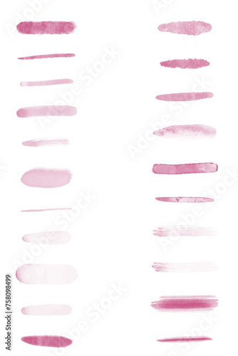 Set of watercolor brushes, watercolor brushes, illustrator, vector brushes