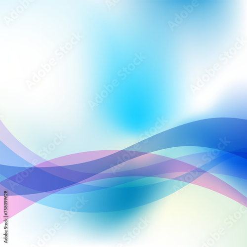 Abstract background with copy space. Ttransparent waves. photo