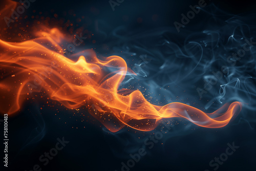 fire flames on black