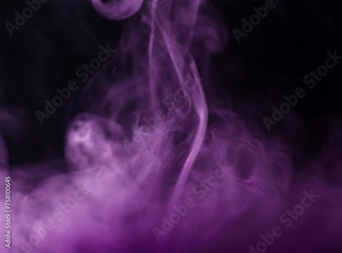 Abstract purple smoke mist fog on particles embers background