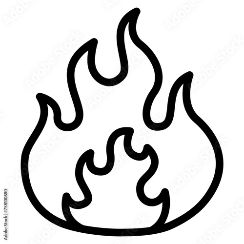 Wildfire disaster icon. forest tree bushfire vector symbol