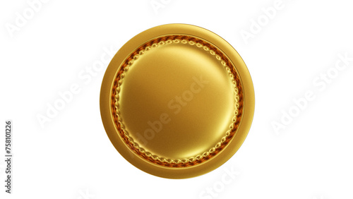 gold coin 3D rendering