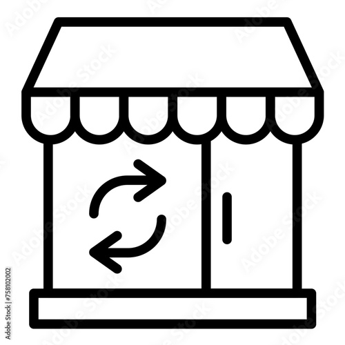 Vector Design Secondhand Shop Icon Style