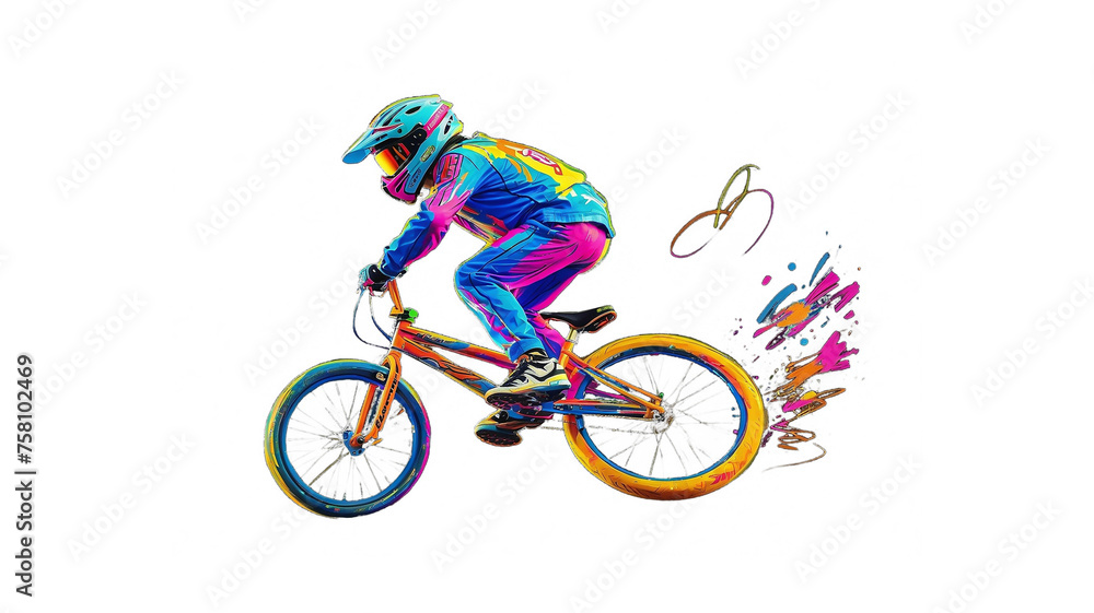 Fototapeta premium Olympic - BMX Racing Illustration Sketch